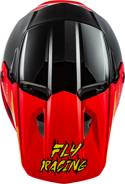 FLY RACING YOUTH KINETIC SURGE HELMET BLACK/RED/YELLOW YL'YL