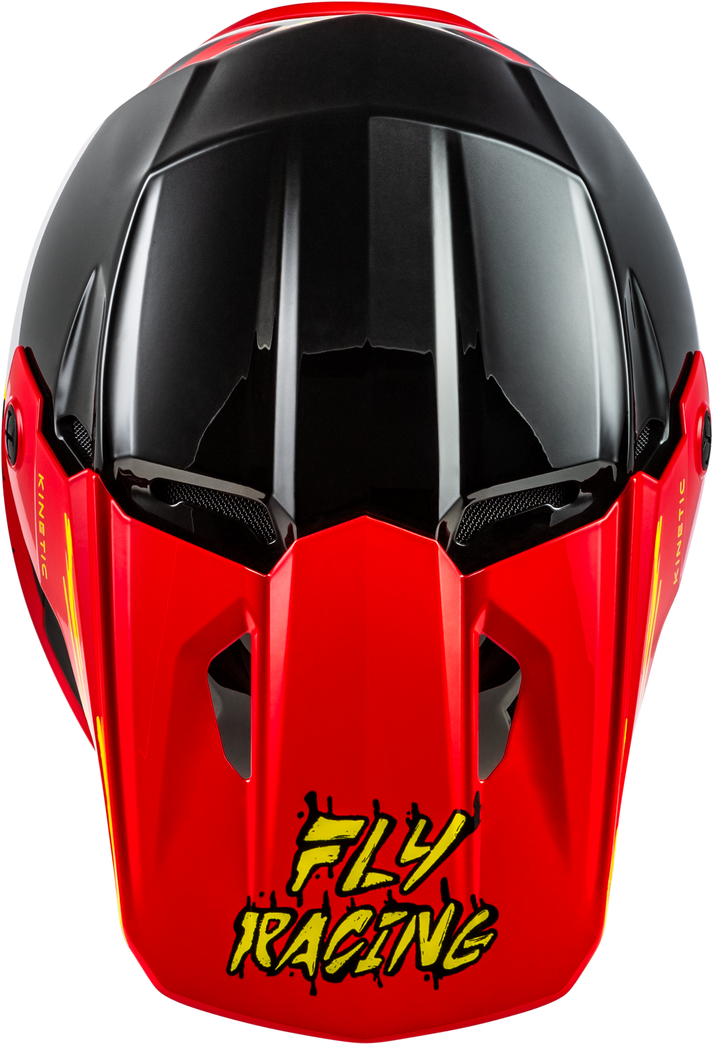 FLY RACING YOUTH KINETIC SURGE HELMET BLACK/RED/YELLOW YM'YM