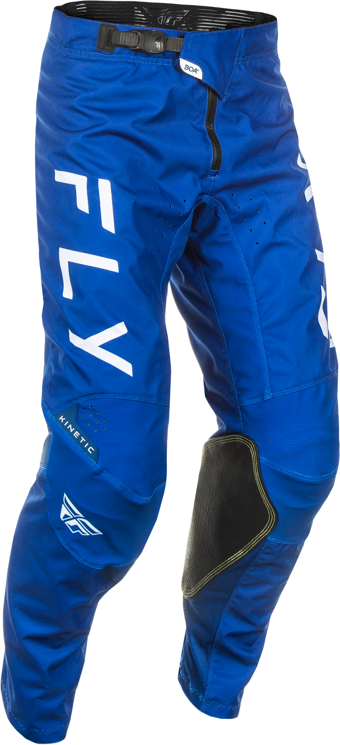 Fly Racing Kinetic Center Pants Navy/White Size 28 - Durable Motorcycle Riding Pants with Advanced Ventilation and Comfort Features