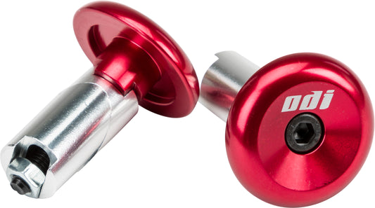 ODI F71APR Aluminum Bar End Plugs - Red (Pair) for Motorcycle Handlebars