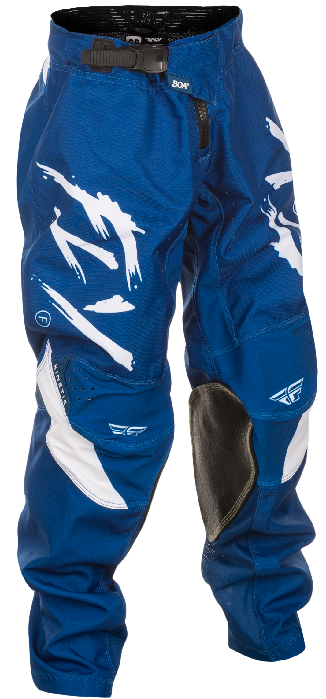 Fly Racing Youth Kinetic Stoke Pants Navy/White Size 22 - Durable and Comfortable Riding Gear
