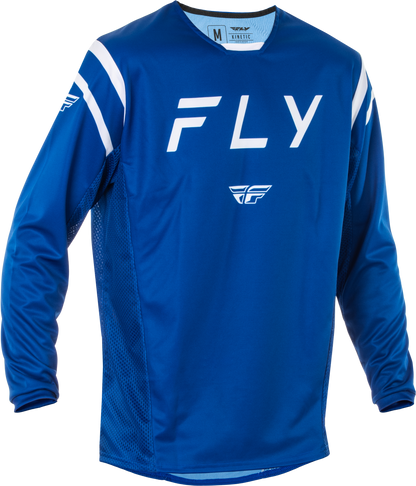 Fly Racing Kinetic Center Jersey Navy/White Medium - Performance Motorcycle Jersey