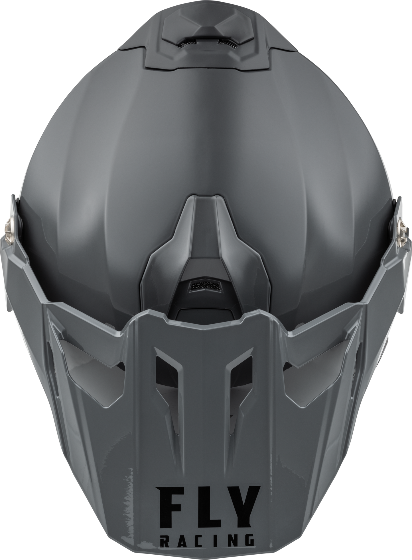 Fly Racing Trekker Solid Helmet Grey 2X - DOT and ECE Approved Motorcycle Helmet with Drop-Down Sunshade and Removable Interior