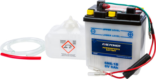 Fire Power 6N6-1B 6V Battery with Acid - High Performance Automotive Power