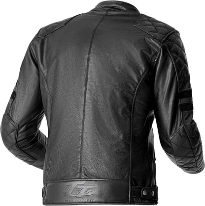 RST Hillberry D3O Leather Motorcycle Jacket Black - Size Medium