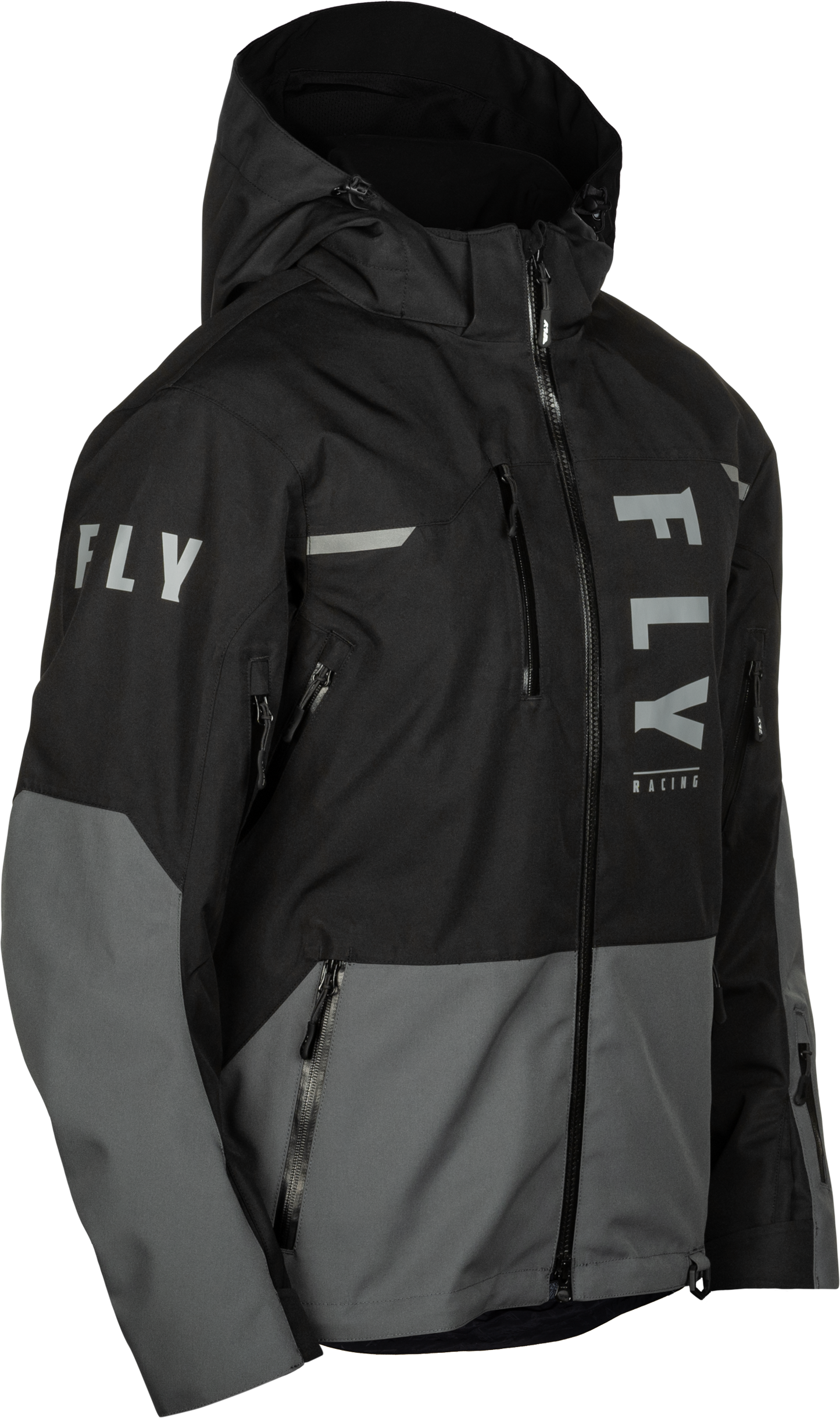 Fly Racing Carbon Jacket Black/Grey Medium - Waterproof Snowboard and Ski Jacket