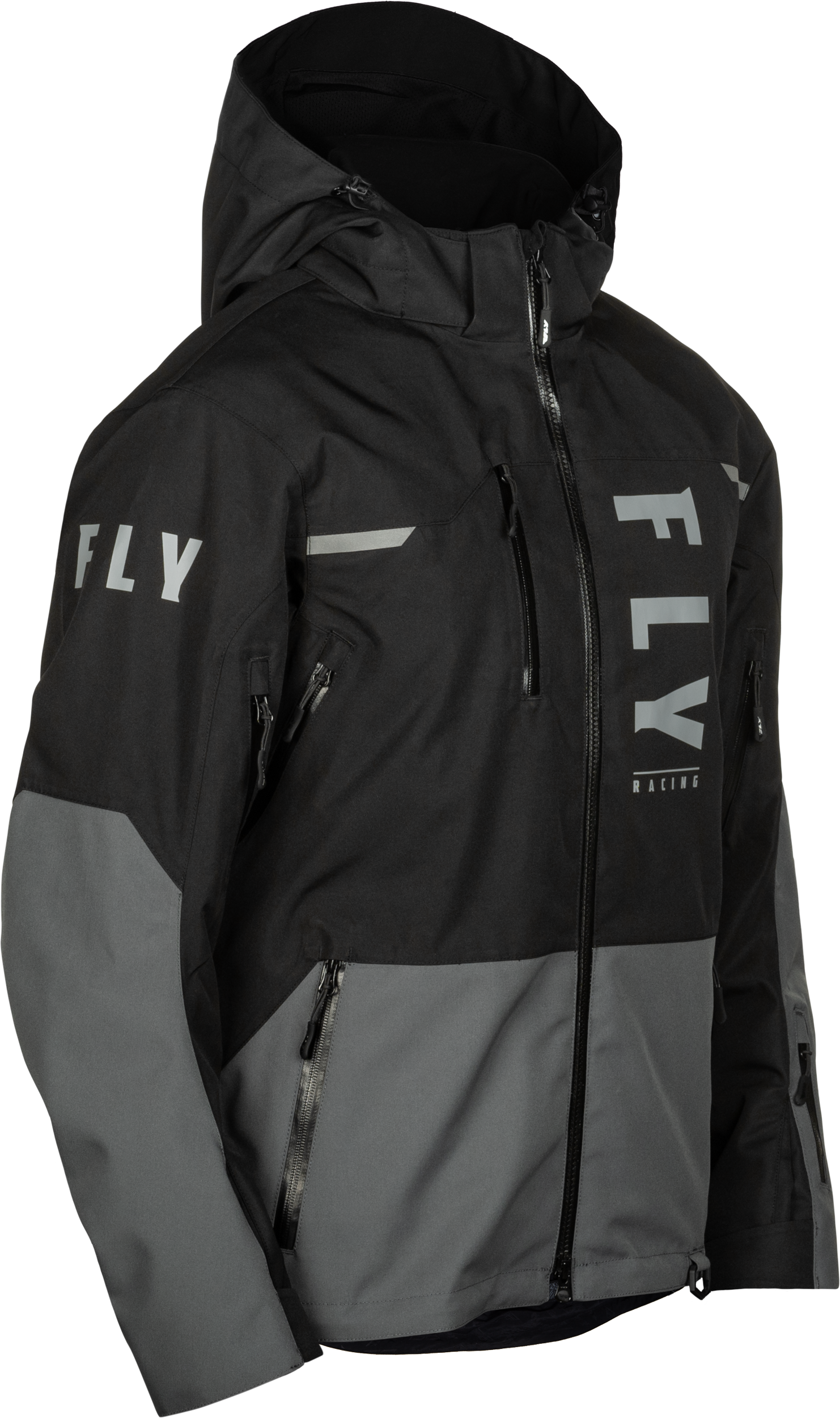 Fly Racing Carbon Jacket Black/Grey Medium - Waterproof Snowboard and Ski Jacket