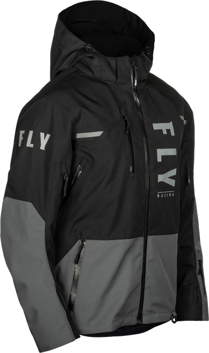 Fly Racing Carbon Jacket Black/Grey Medium - Waterproof Snowboard and Ski Jacket