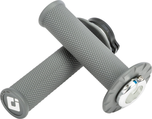 ODI MX V2 Lock On Grips No Waffle Graphite – Easy Install, Secure Fit for MX Bikes
