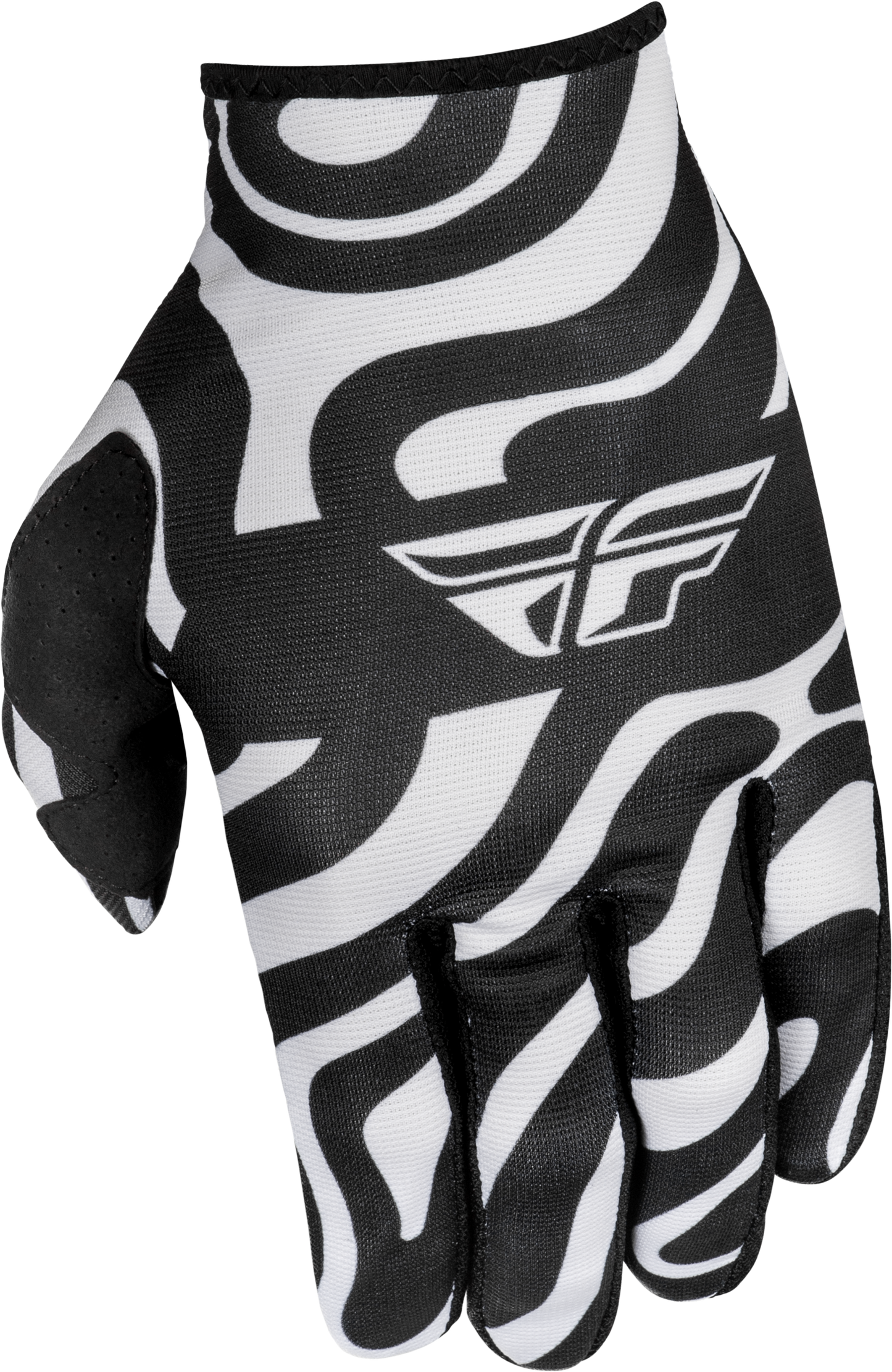 Fly Racing Lite Gloves Abyss White/Black 3X – Lightweight Race Gloves with Touch Screen Compatibility
