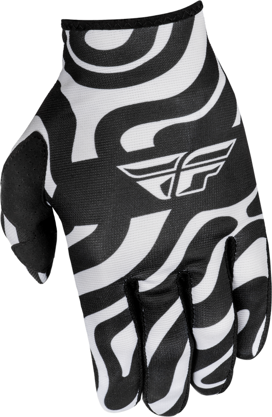 Fly Racing Lite Gloves Abyss White/Black 3X – Lightweight Race Gloves with Touch Screen Compatibility
