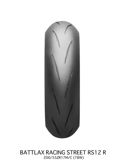 Bridgestone Battlax Racing Street RS12 Rear Tire - 190/55ZR17 W Tubeless Sport Performance