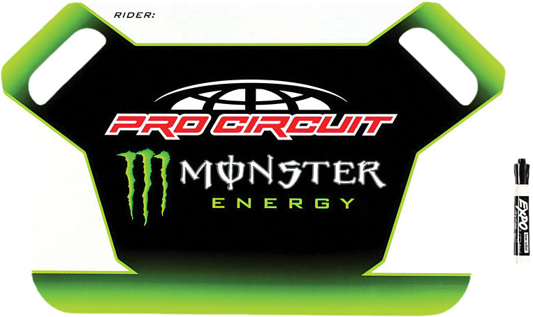 PRO CIRCUIT Monster Energy Pit Board with Marker (Part Number 55146)