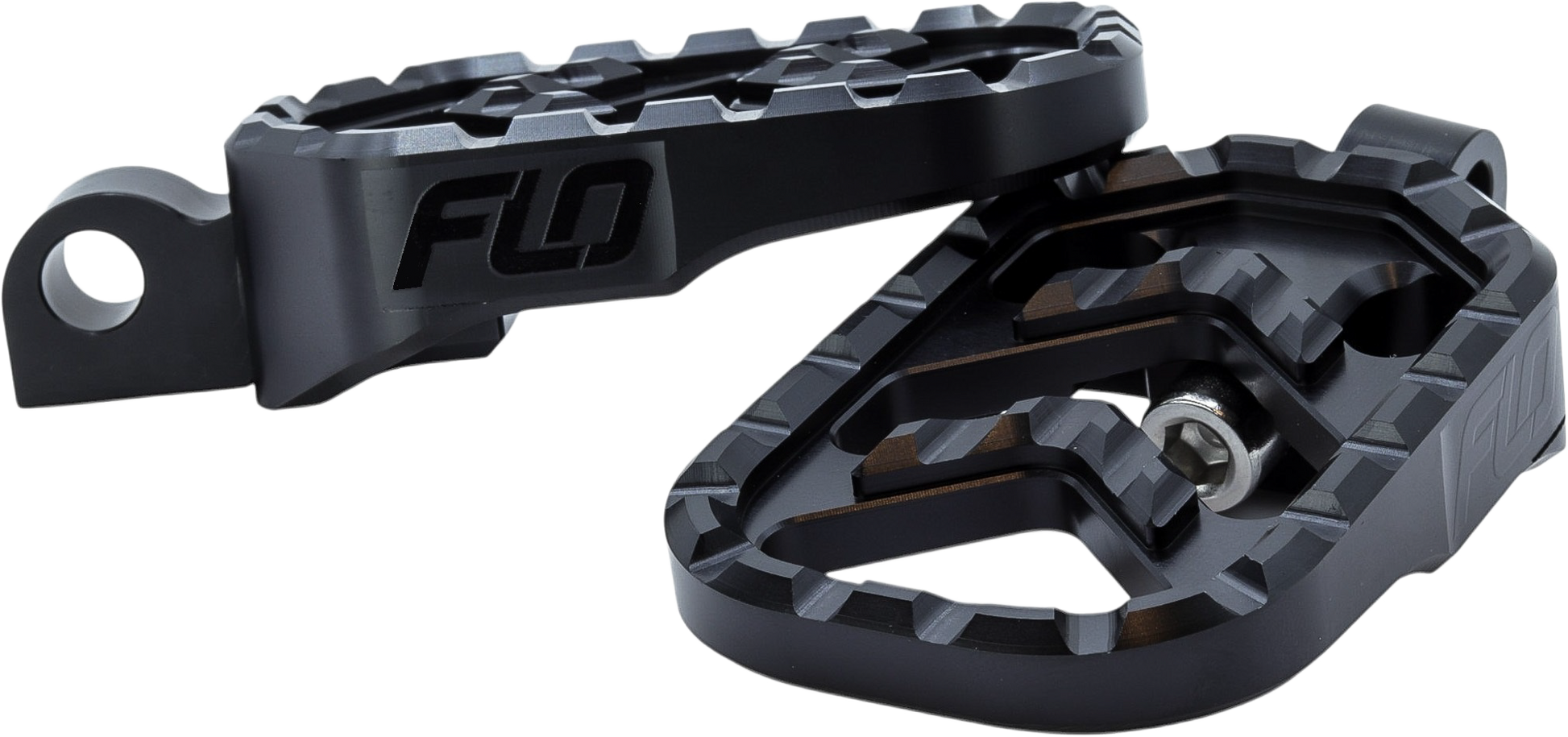 FLO MOTORSPORTS Savage Series Footpegs Black M8 for Softail