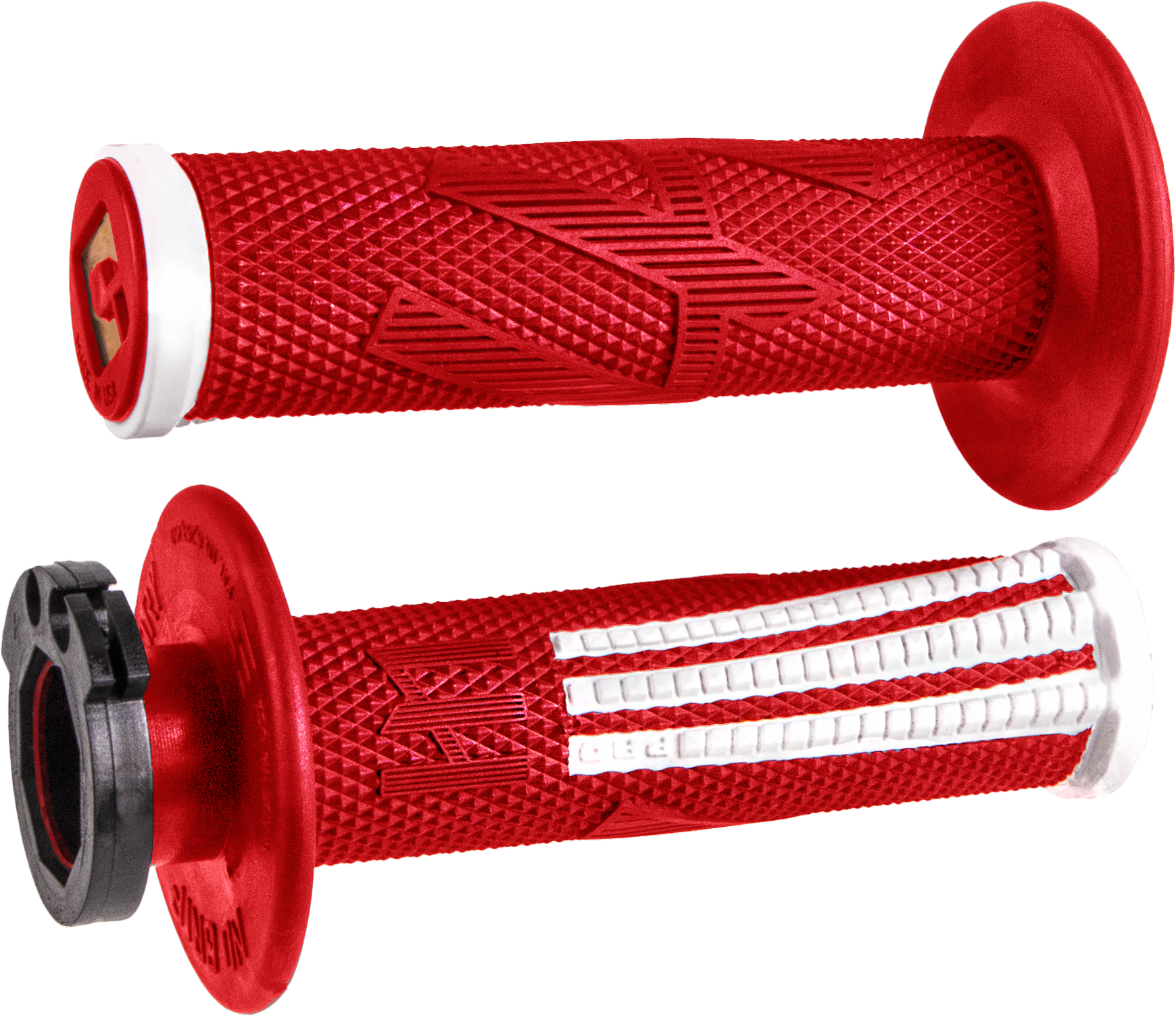 ODI Emig2 Pro V2 Lock-On Grip Red/White – Signature MX Handlebar Grip by Jeff Emig
