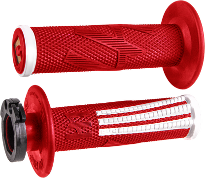 ODI Emig2 Pro V2 Lock-On Grip Red/White – Signature MX Handlebar Grip by Jeff Emig