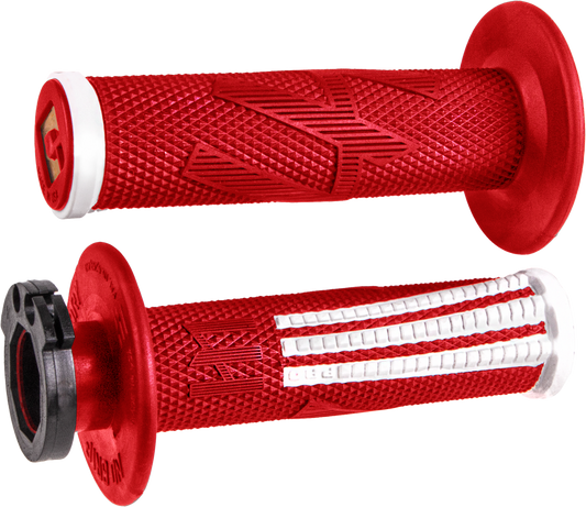 ODI Emig2 Pro V2 Lock-On Grip Red/White – Signature MX Handlebar Grip by Jeff Emig