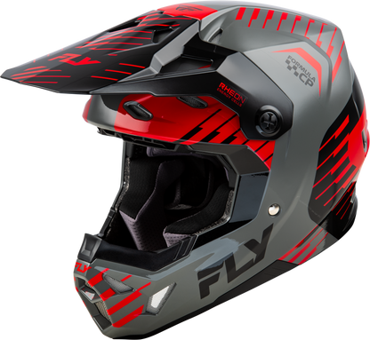 FLY RACING YOUTH FORMULA CP SLICE HELMET GREY/RED/BLACK YL'YL