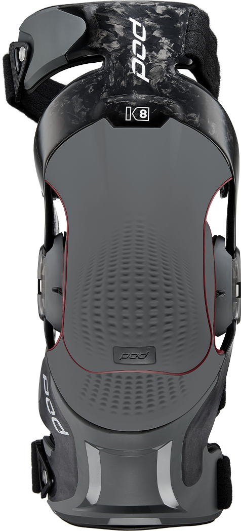 POD K8 3.0 Knee Brace Carbon Right Large - Lightweight Forged Carbon Frame with Adaptive Fit and Impact Protection
