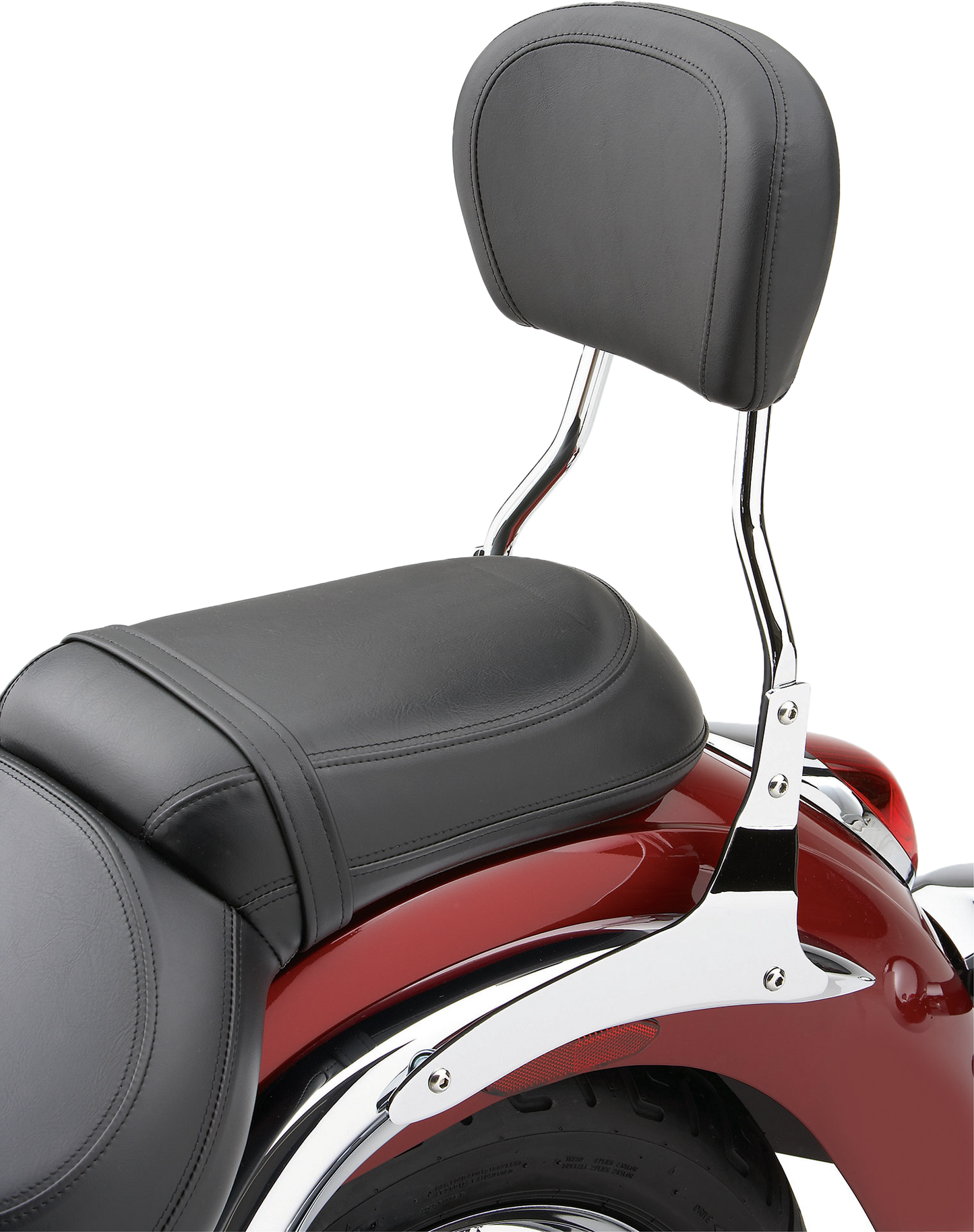 SHORT ROUND SISSY BAR W/PAD CHROME KAW VULCAN VN900 06-19