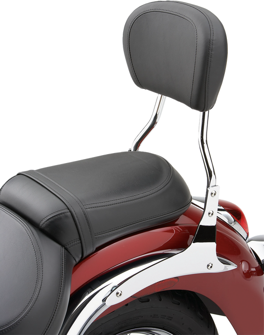 SHORT ROUND SISSY BAR W/PAD CHROME HON VT1300 STTLNE 10-16