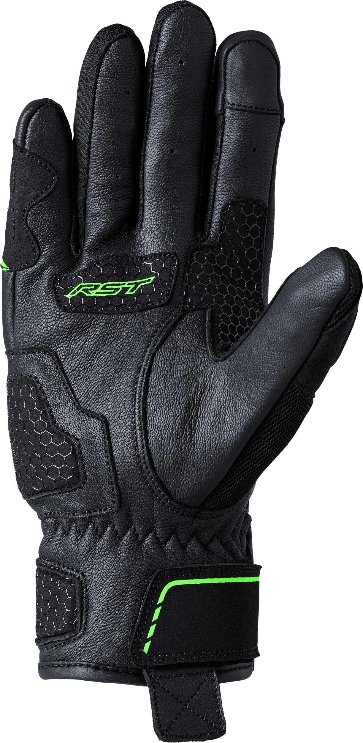 RST S1 Mesh CE Gloves Black and Neon Green, Extra Large - Part Number 103182NEO-11