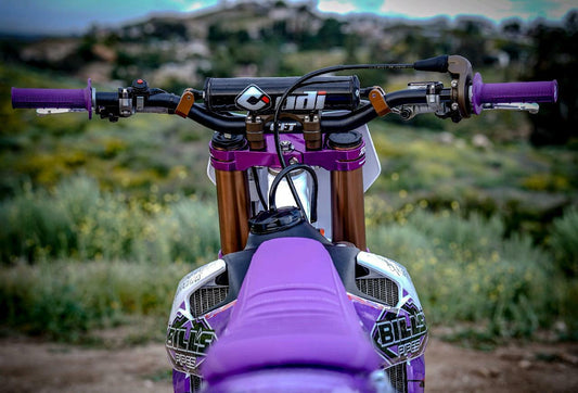 ODI H36HWPR Half Waffle Lock-On Grip - Purple for MX Bikes