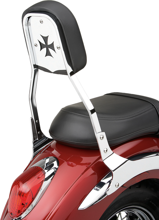 BACKREST INSERT CROSS CHROME FITS STD