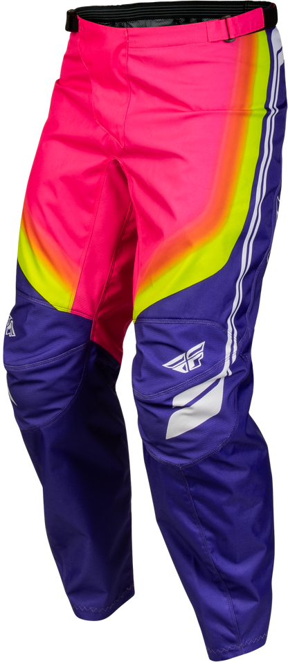F 16 Raze Pants Purple/Pink/Yellow Sz 42