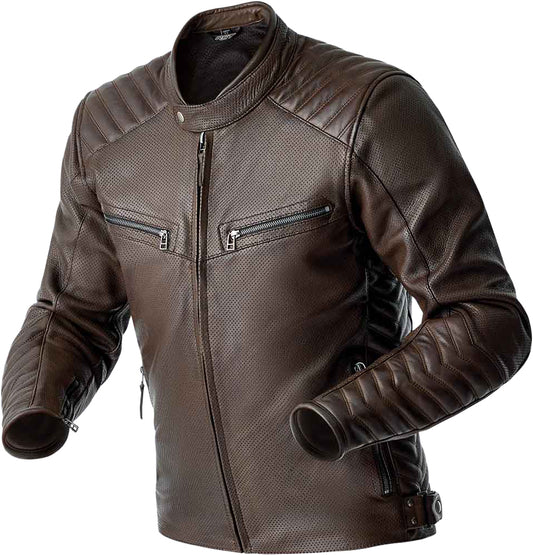 RST Roadster Air D3O Leather Motorcycle Jacket - Brown, 4XL