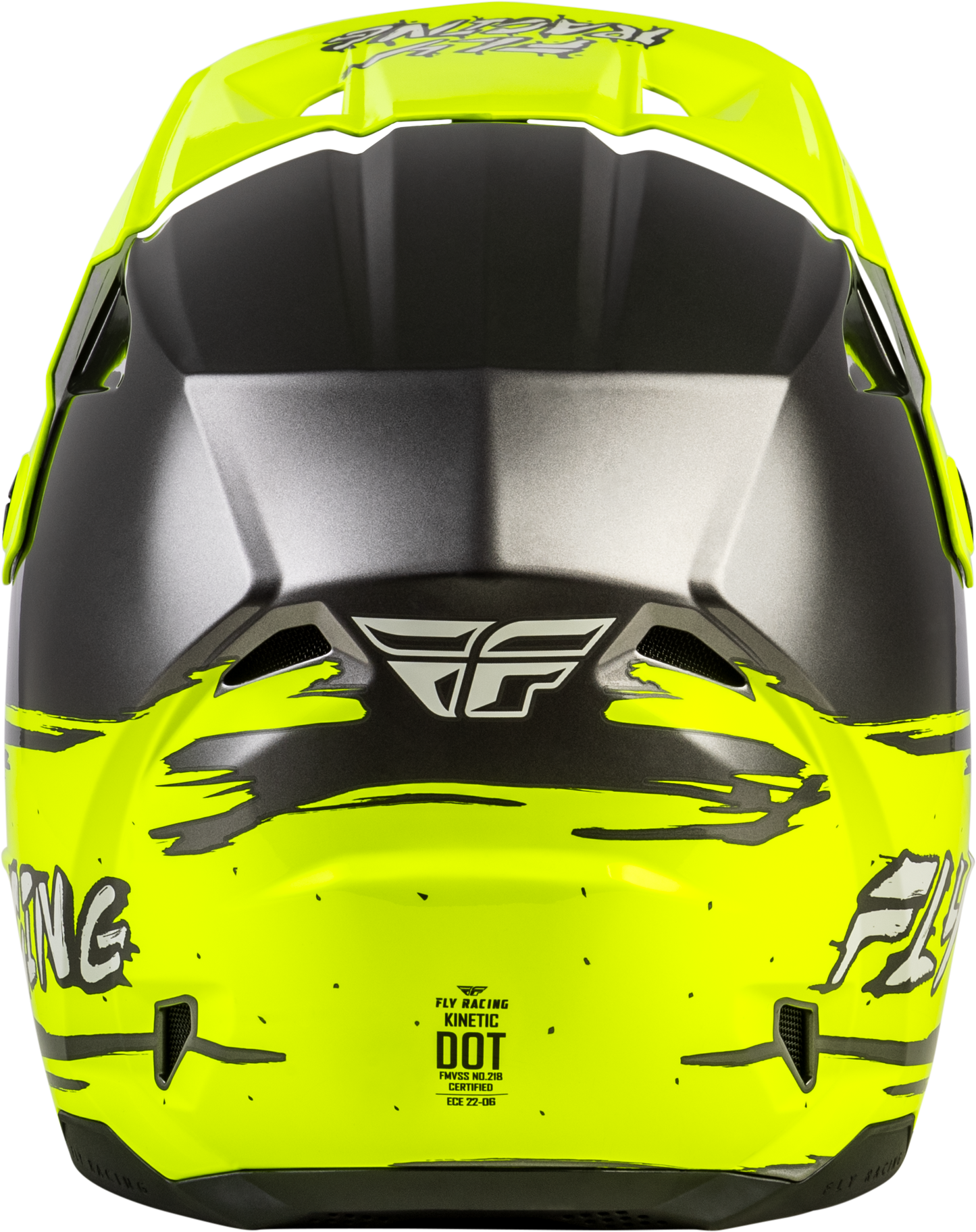 FLY RACING YOUTH KINETIC SURGE HELMET GREY/HI-VIS YL'YL