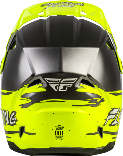FLY RACING YOUTH KINETIC SURGE HELMET GREY/HI-VIS YM'YM