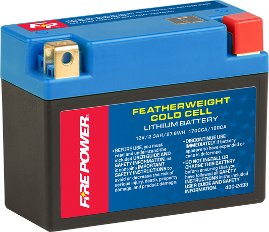 FIRE POWER Featherweight Lithium Battery HJ12L-FPZ - 12V 170 CCA, 27.6Wh