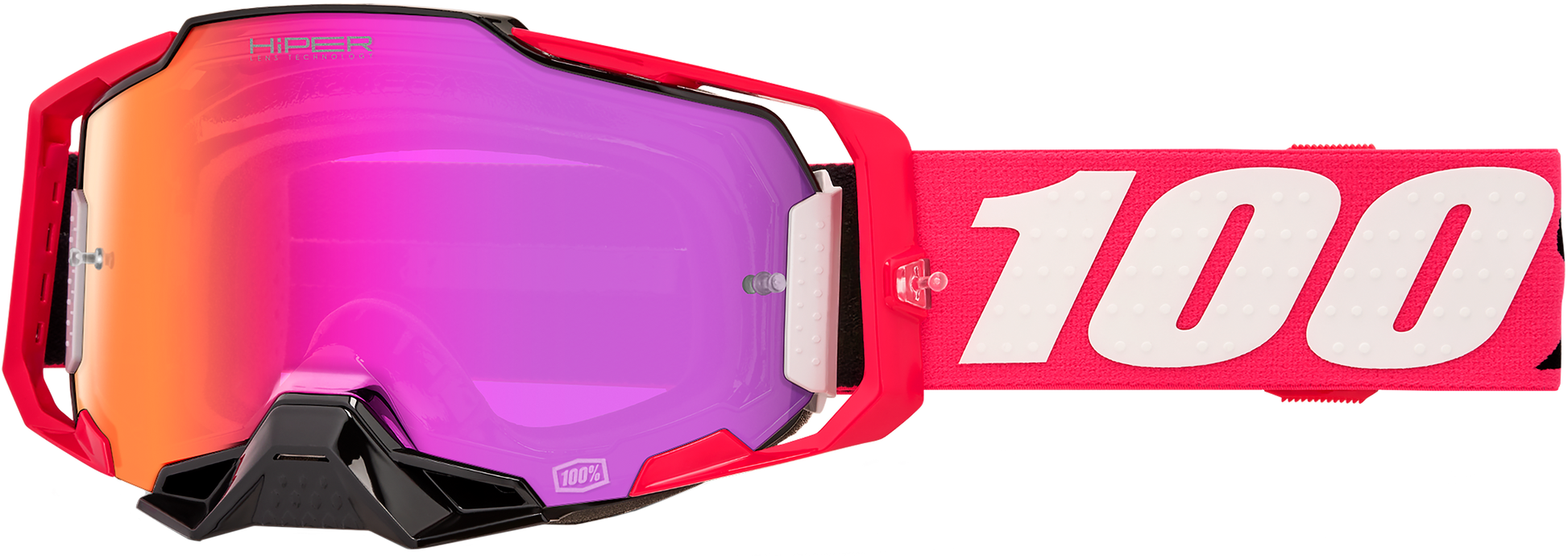 100 Percent Armega Hiper Goggle with Kloug Mirror Dark Red Lens