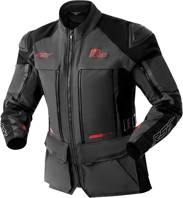 RST Ps Adventure D3O Jacket Grey/Black Textile – All-Weather Motorcycle Riding Gear