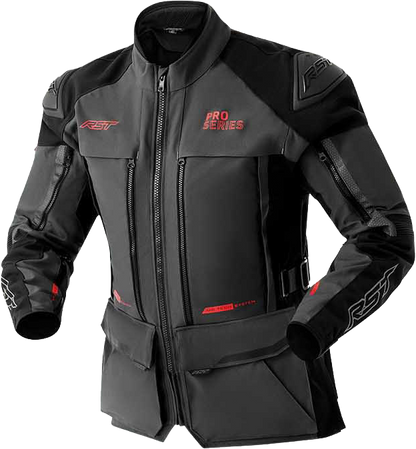 RST Ps Adventure D3O Jacket Grey/Black Textile – All-Weather Motorcycle Riding Gear