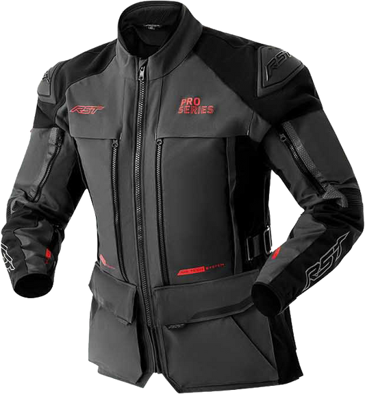 RST Ps Adventure D3O Jacket Grey/Black Textile Medium – All-Weather Touring Motorcycle Jacket with CE AA Certification