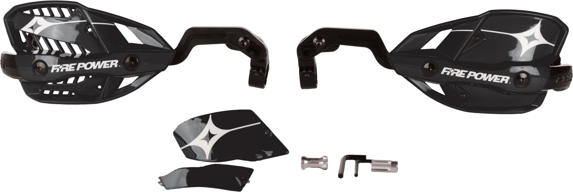 Fire Power 1 1/8 Inch Closed Handguard Black with Probend Design and Center Reach Mounts