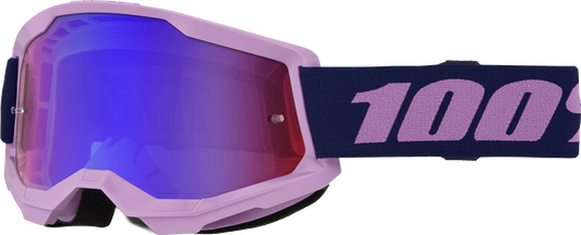 100 Percent Strata 2 Goggle with Purple Red/Blue Mirror Lens – Part No. 50028-10025