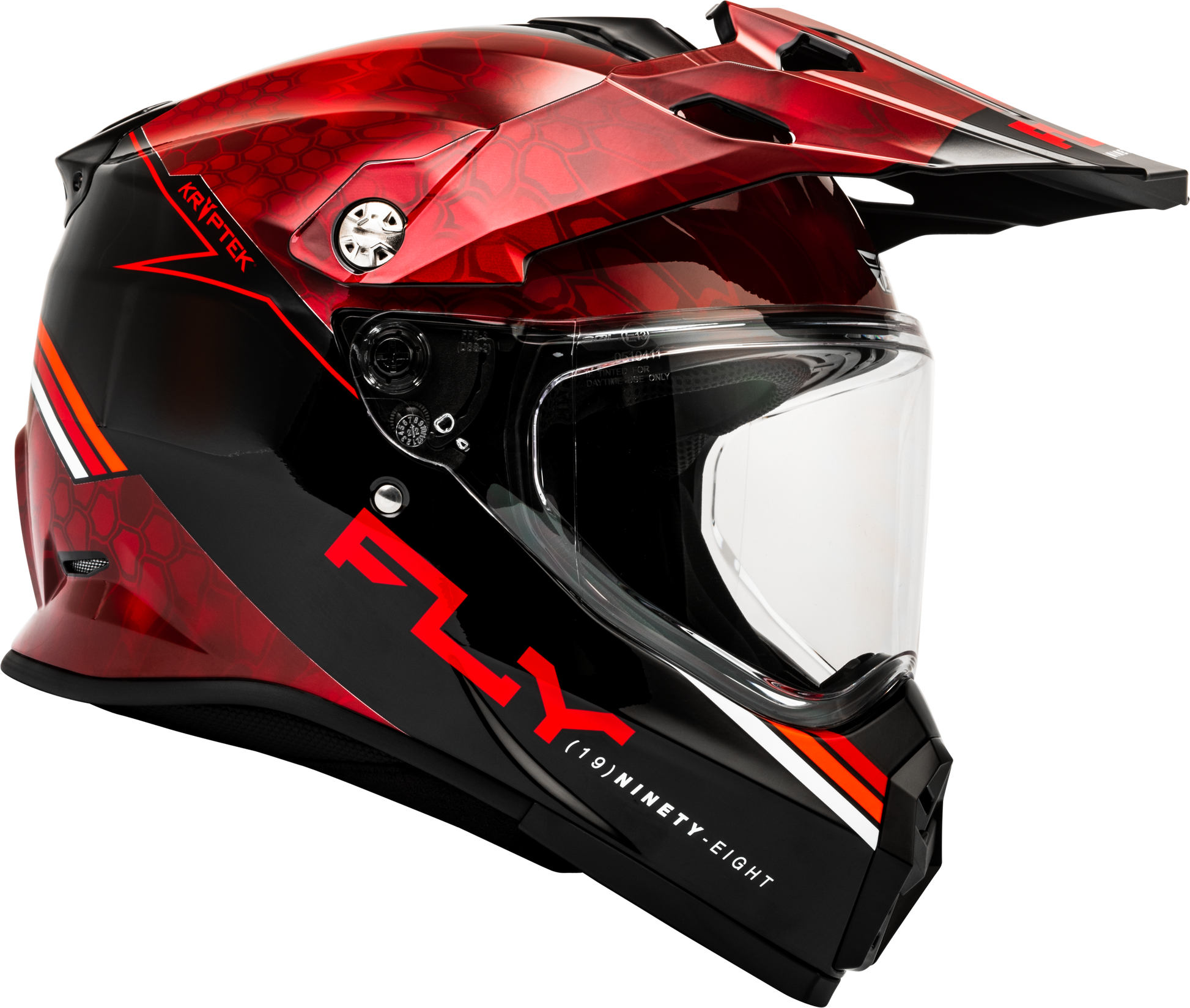 Fly Racing Trekker Kryptek Conceal Helmet in Red/Black Large