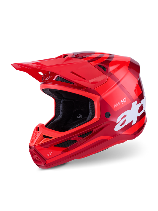 ALPINESTARS SM7 CORE HELMET RED GLOSSY OR ORANGE/BLUE