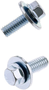 BOLT 8mm Hex Head Flange Bolt with 16mm Washer, 6x1.0x16mm, Pack of 10