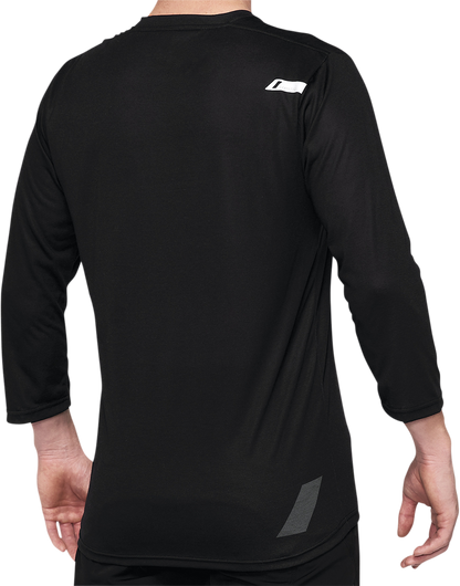 100% Airmatic 3/4 Sleeve Jersey Black - Part 40018 - 00001 - Kelly Motorsports