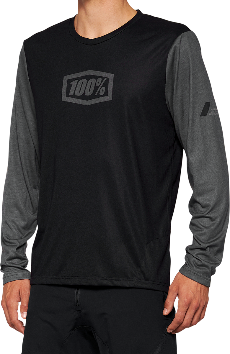 100% Airmatic Long - Sleeve Jersey Black - Part Number 40019 - 00000 - Kelly Motorsports