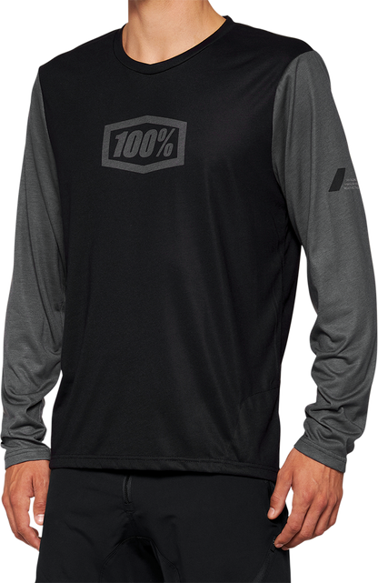 100% Airmatic Long - Sleeve Jersey Black - Part Number 40019 - 00000 - Kelly Motorsports