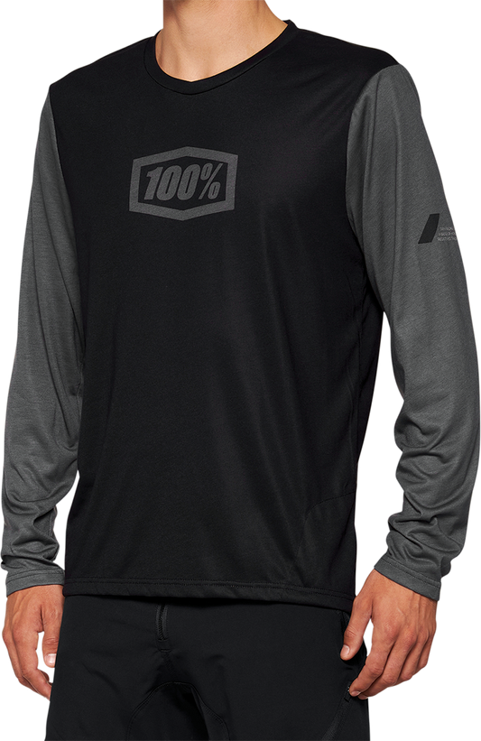 100% Airmatic Long - Sleeve Jersey Black - Part Number 40019 - 00000 - Kelly Motorsports