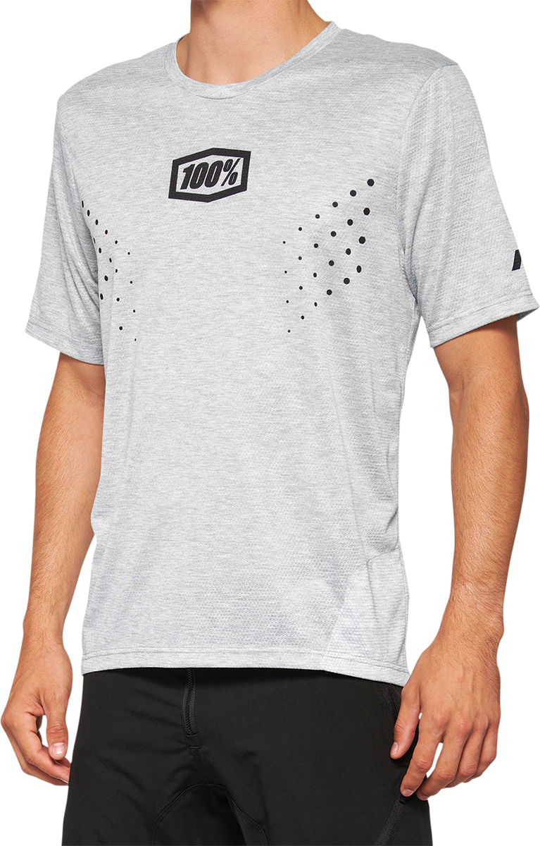 100% Airmatic Mesh Short - Sleeve Jersey - Gray, Part No. 40016 - 00005 - Kelly Motorsports