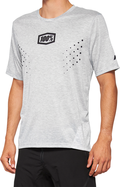 100% Airmatic Mesh Short - Sleeve Jersey - Gray, Part No. 40016 - 00005 - Kelly Motorsports