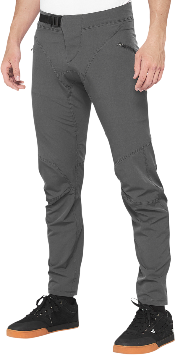 100% Airmatic Pants Charcoal US 28 - Lightweight, Durable Performance Gear - Kelly Motorsports