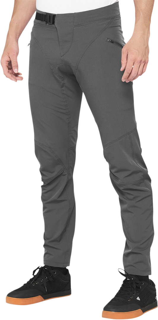 100% Airmatic Pants Charcoal US 28 - Lightweight, Durable Performance Gear - Kelly Motorsports